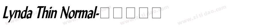 Lynda Thin Normal字体转换